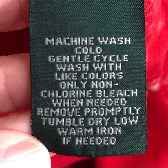 ⭐️ Lauren Jeans by Ralph Lauren Red Blouse White Floral Print with Tie - MEDIUM - Picture 10 of 12